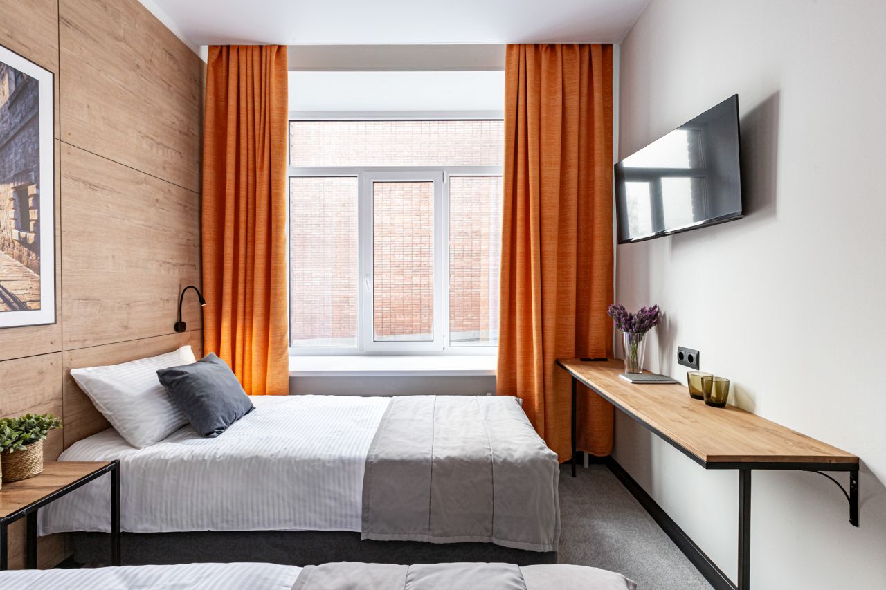 Стандартный номер с одной двуспальной или двумя односпальными кроватями